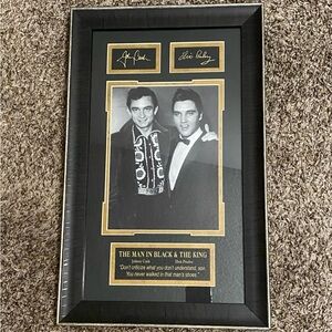 Framed and signed Johnny Cash and Elvis Presley Photo